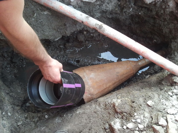 Einzug schraubbare Kurzrohre pulling threadable short pipe tuyaux courts © TERRA AG, Reiden, Switzerland