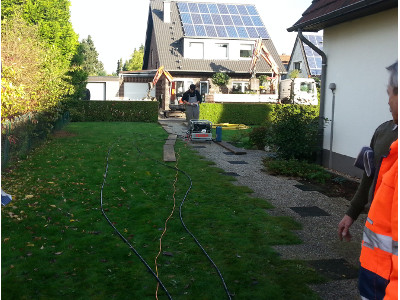Hausanschluss 23 m, house connection© TERRA AG, Reiden, Switzerland