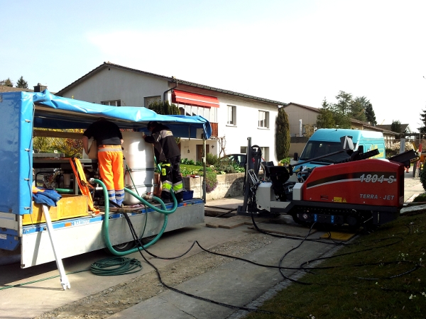 Tank und Werkzeug, drilling fluid tank and the tools© TERRA AG, Reiden, Switzerland