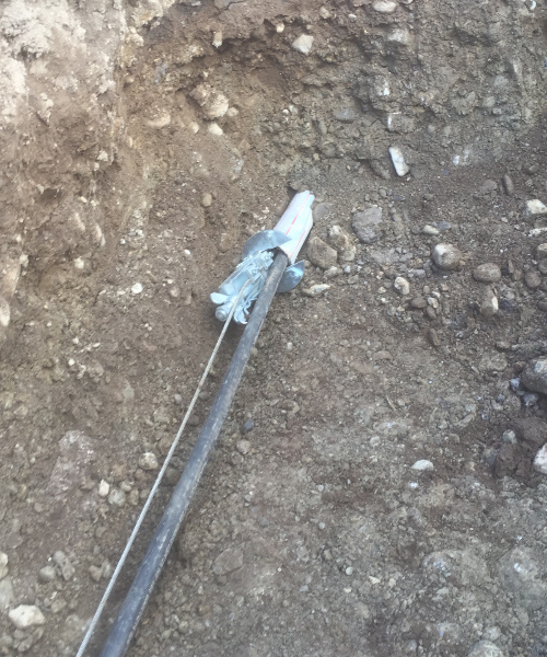 Road crossing with a TERRA-HAMMER T 105 S underground piercing tool (mole), pic 4